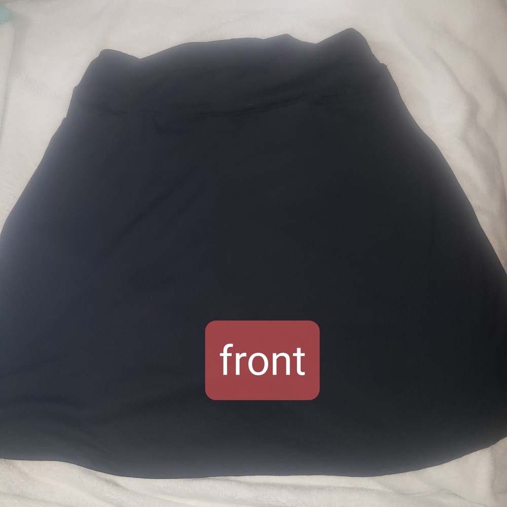 Black A-Line Women's Skirt Skort Xlg Great Condition